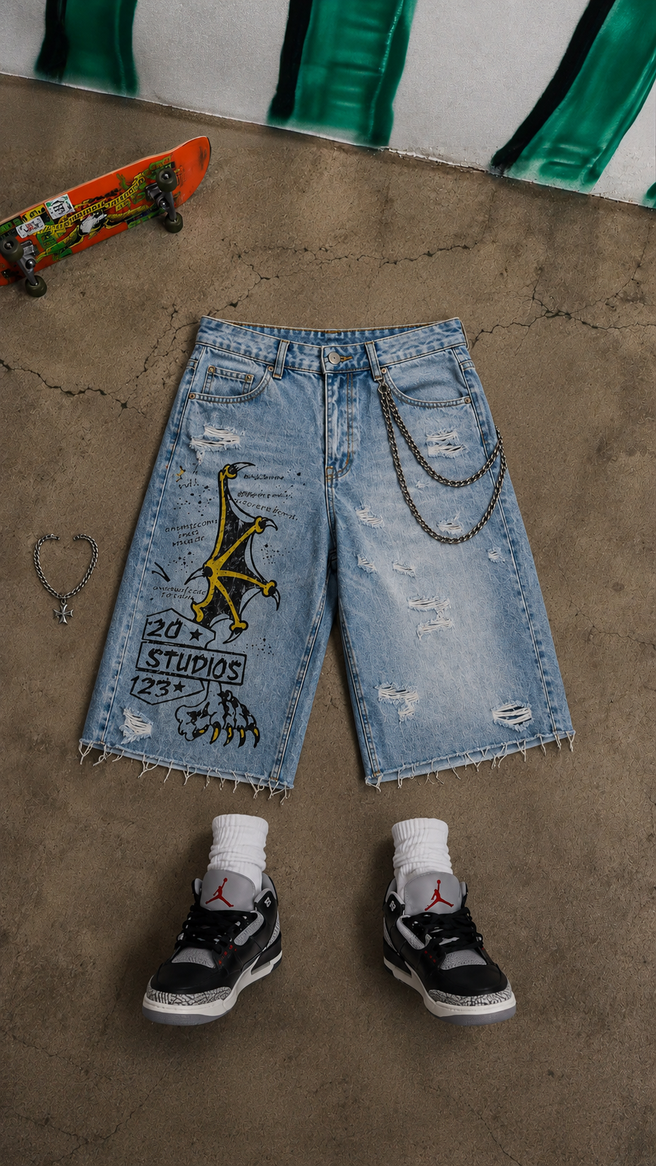 Motorsport baggy jorts