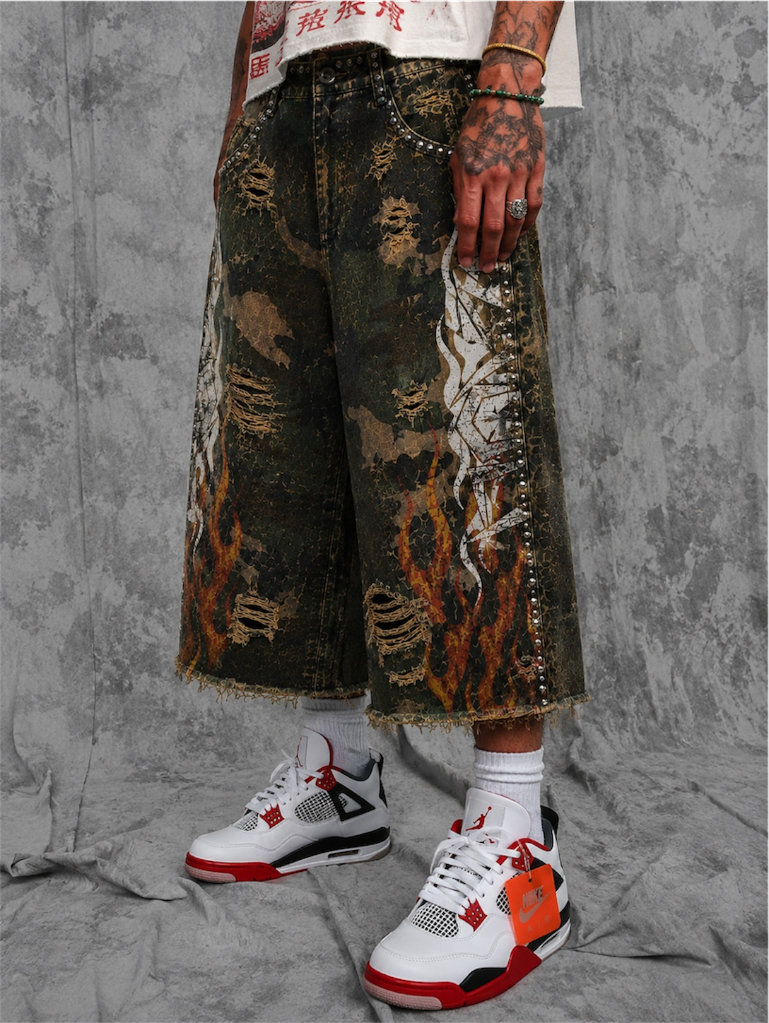 Aftermath camo Motorsport jorts